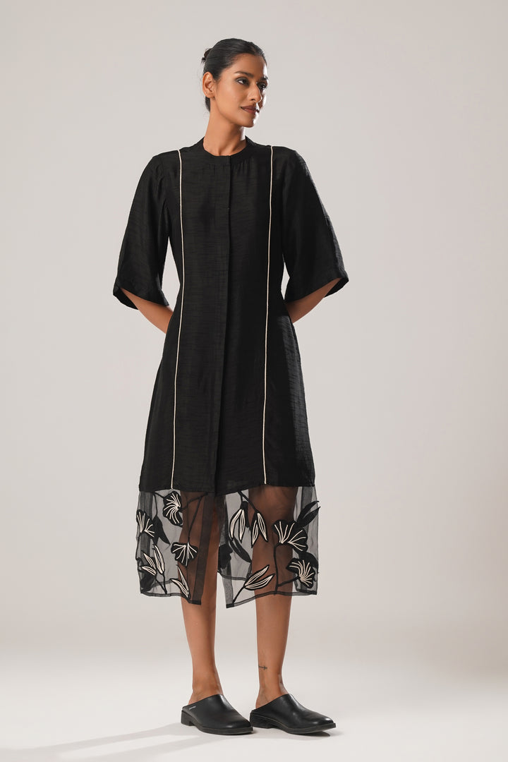MJ ORGANZA PANEL  DRESS