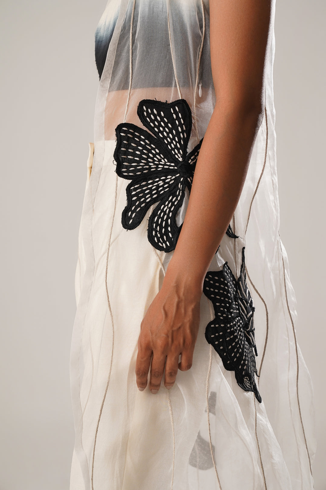 MJ  ORGANZA JACKET + TOP+PANT - SET