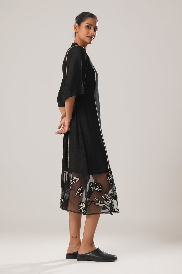 MJ ORGANZA PANEL  DRESS