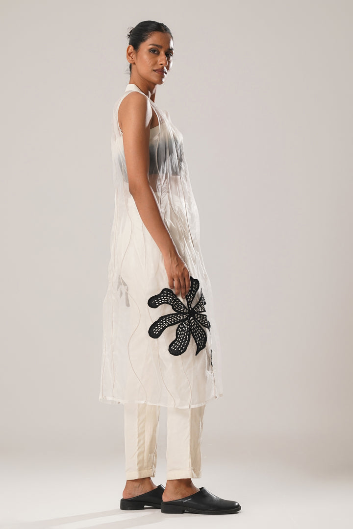 MJ  ORGANZA JACKET + TOP+PANT - SET