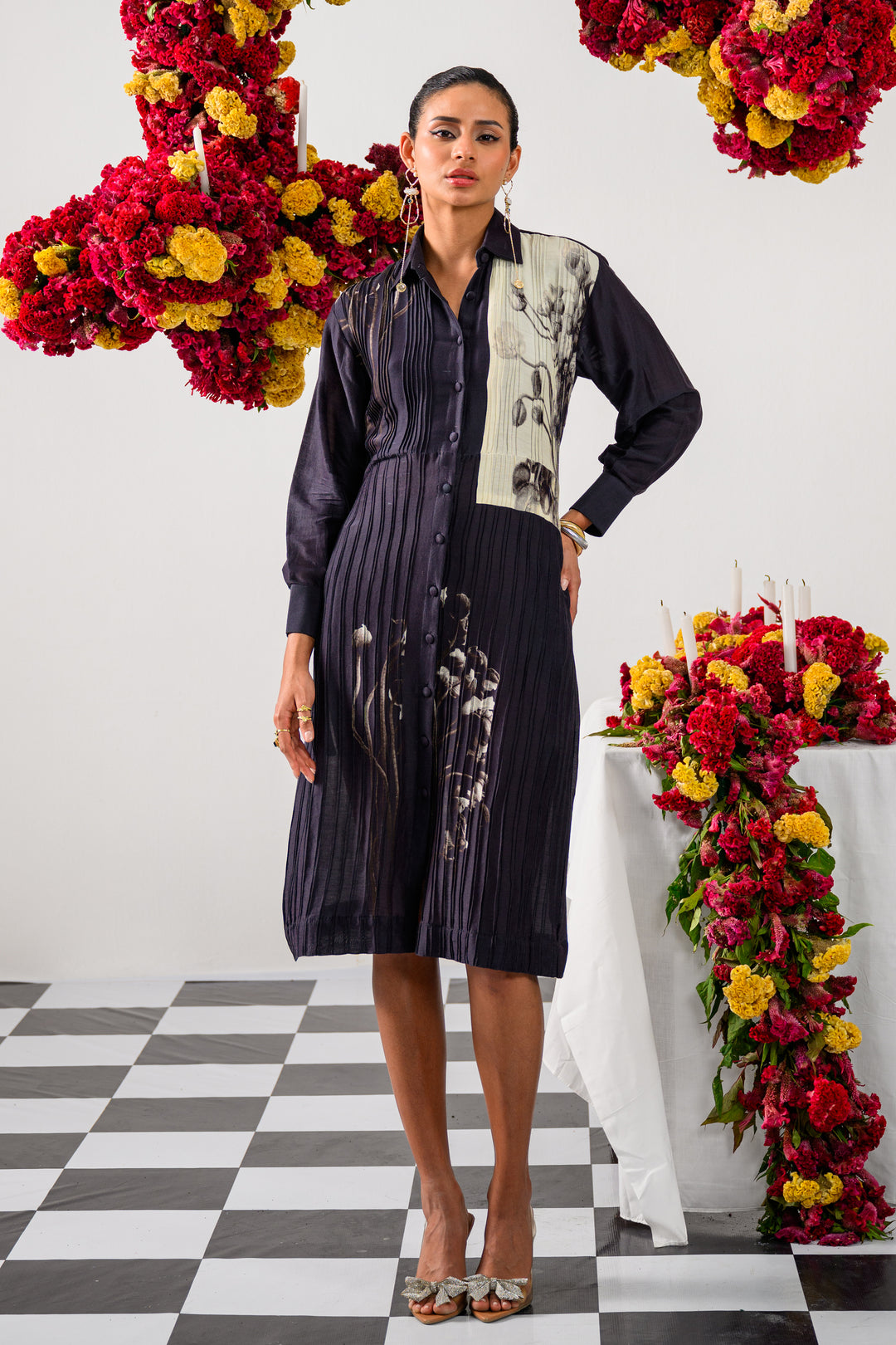 ANTIQUE BLOOM SHIRT DRESS