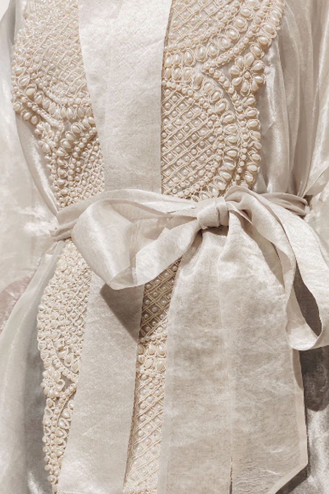 Silver Tissue Cape Set