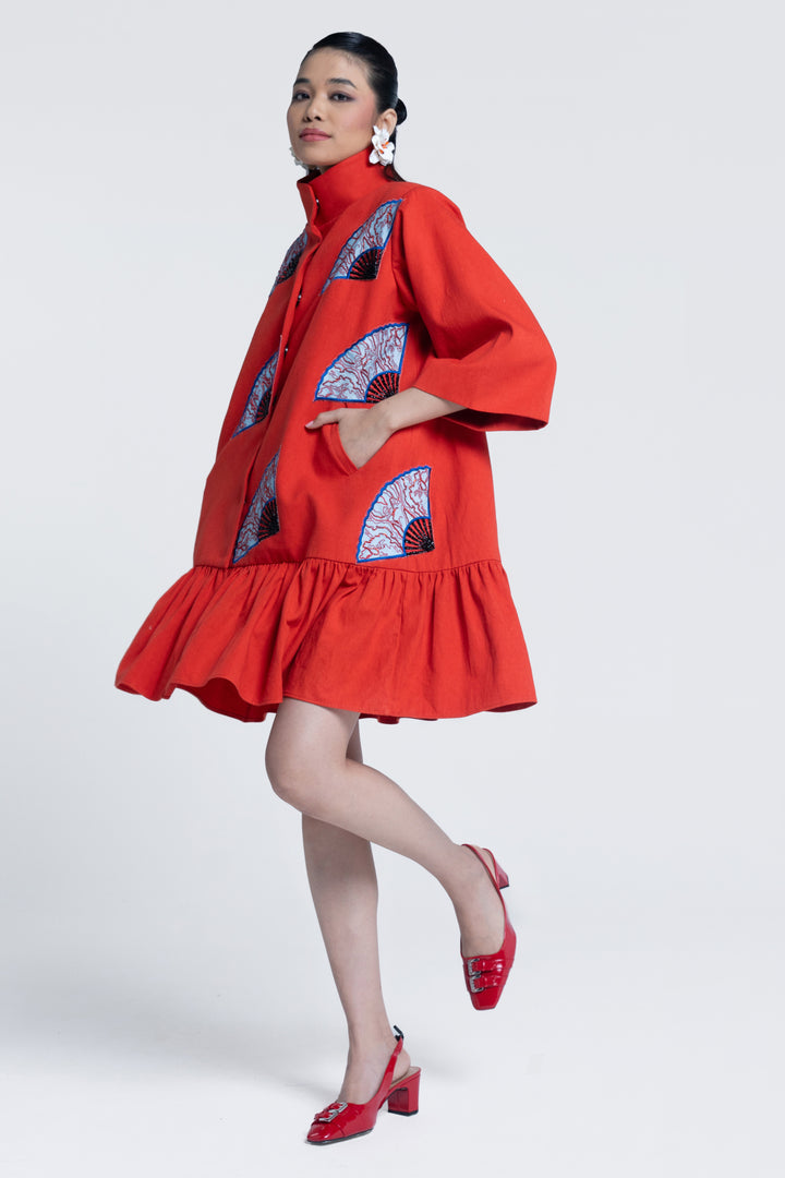 Sunburst Apricot Blazer Dress