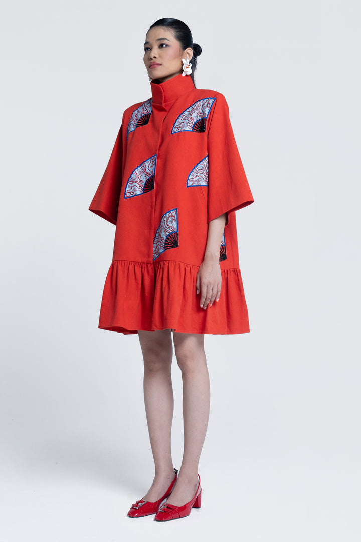 Sunburst Apricot Blazer Dress