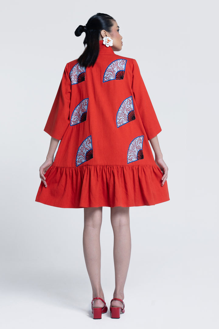 Sunburst Apricot Blazer Dress
