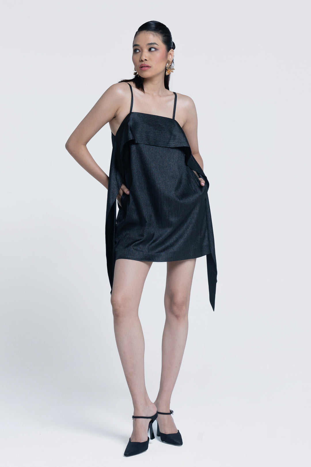 Midnight Sheen Slip Dress