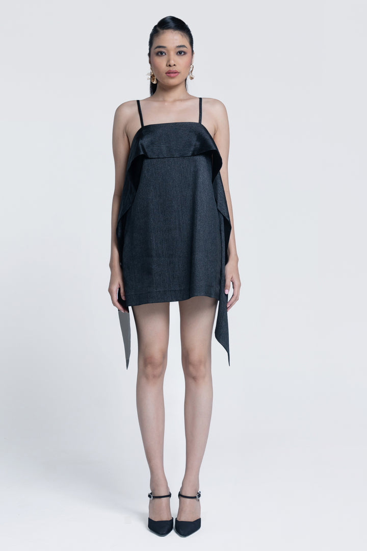 Midnight Sheen Slip Dress