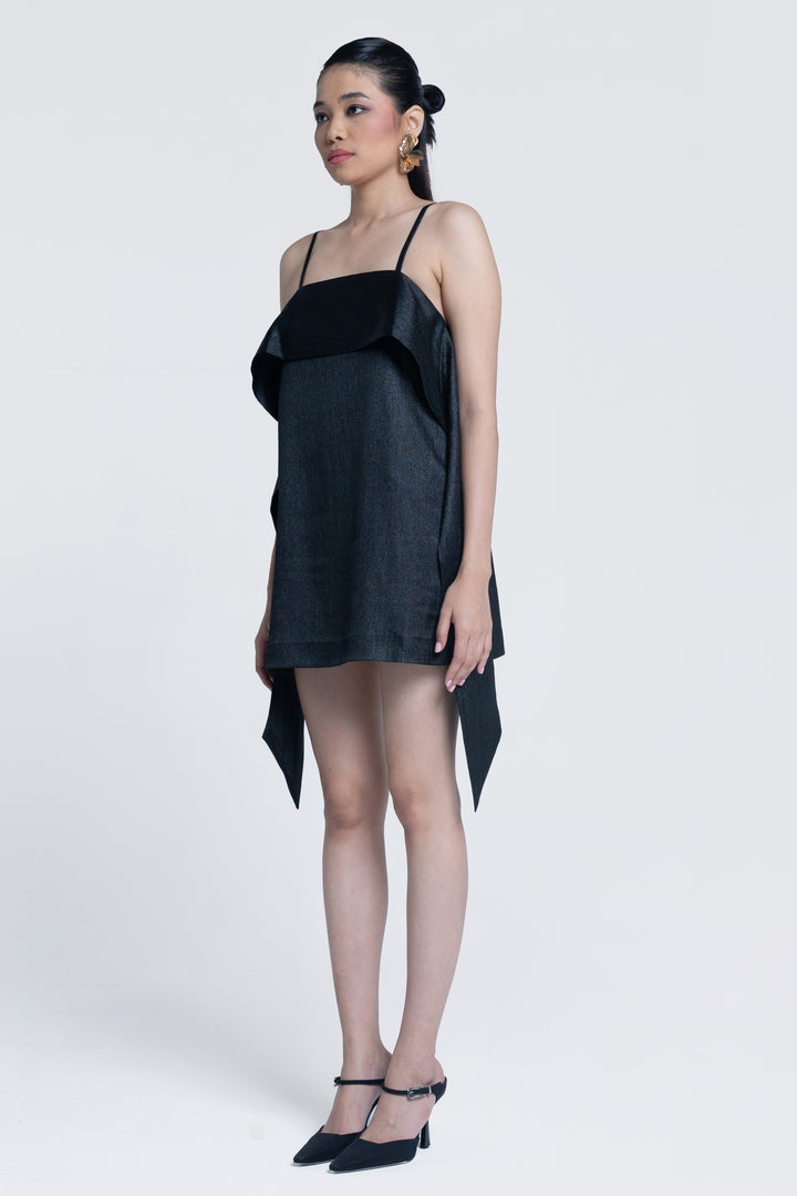 Midnight Sheen Slip Dress
