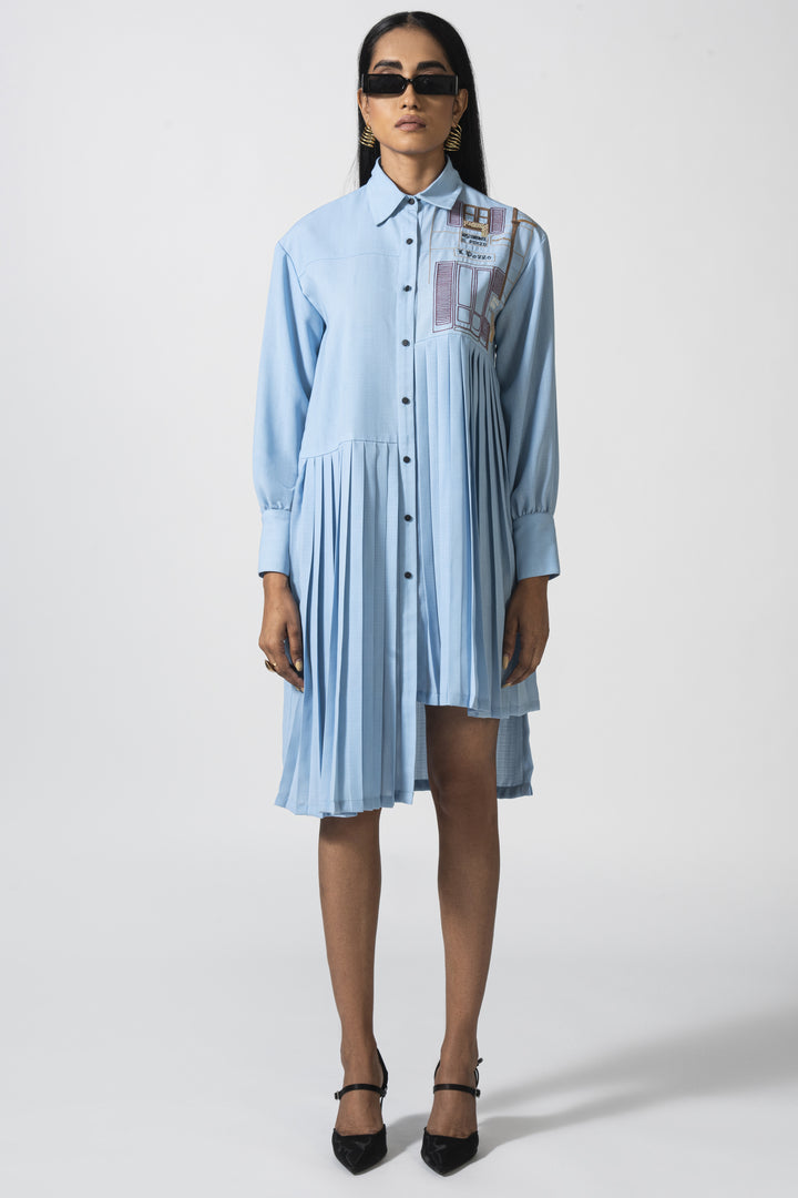 Blue Haven Pleated Dress