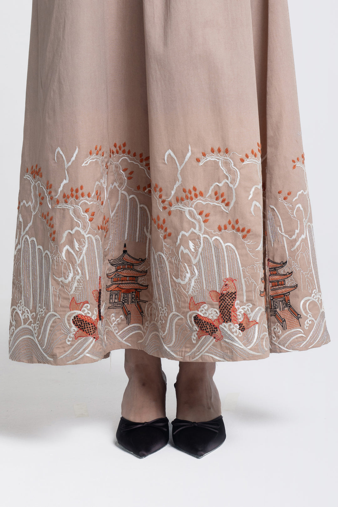 Temple bloom Flared Dress
