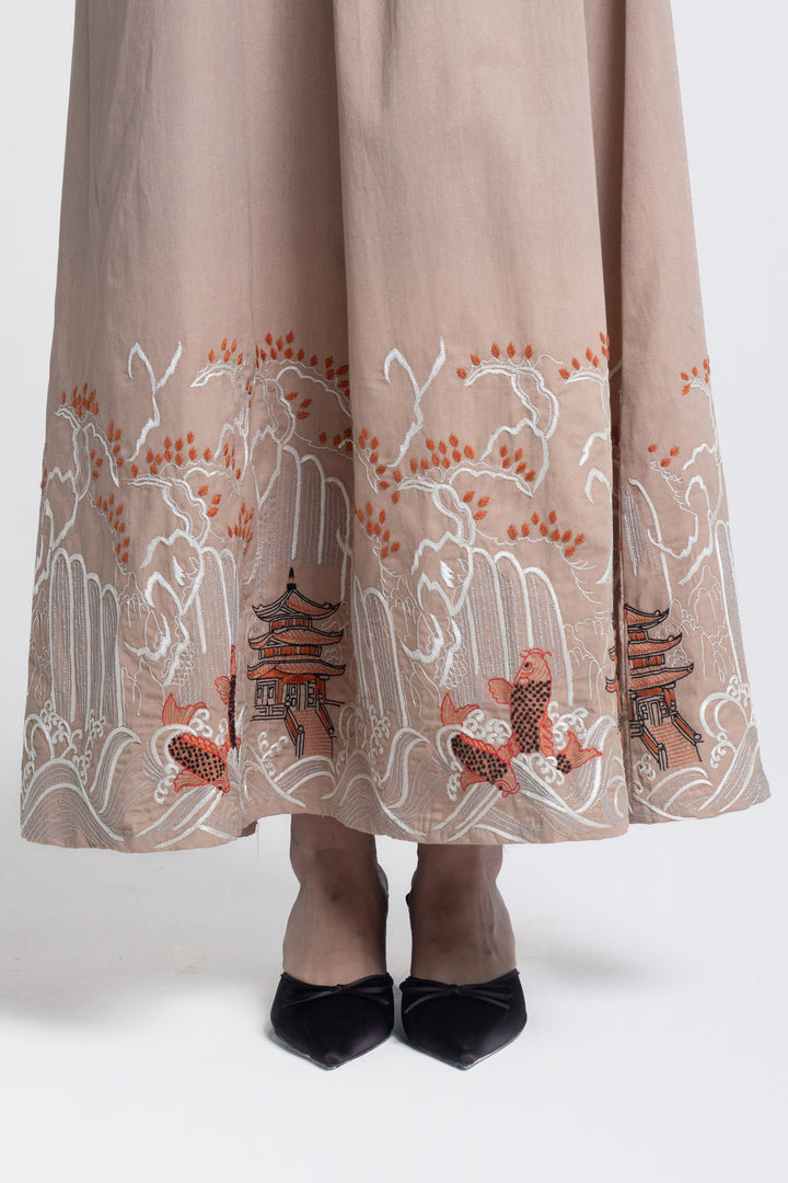 Temple bloom Flared Dress