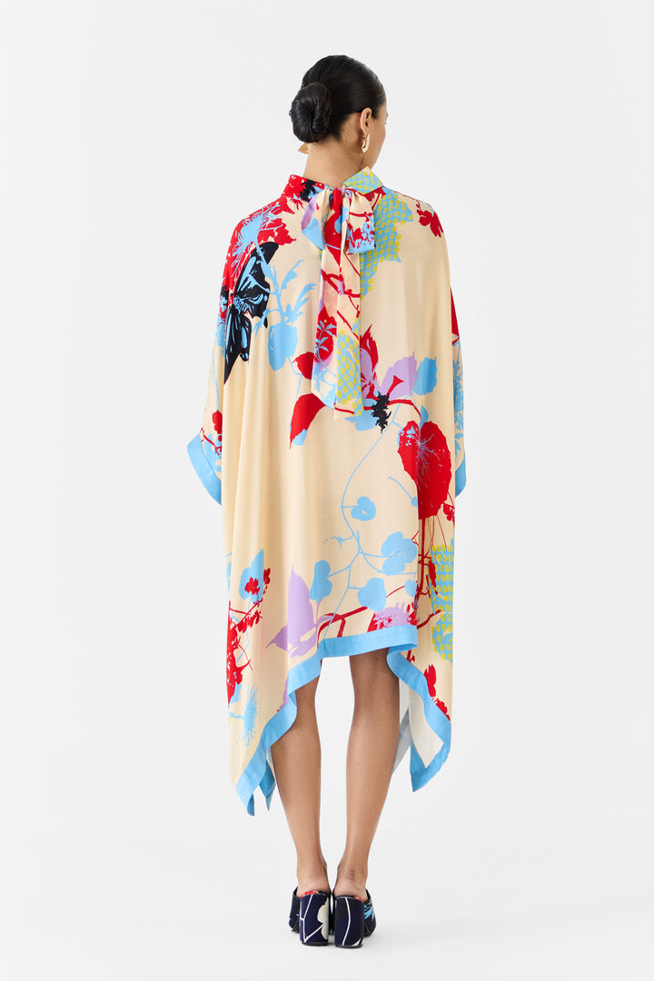 CREAM IKIGAI KIMONO DRESS