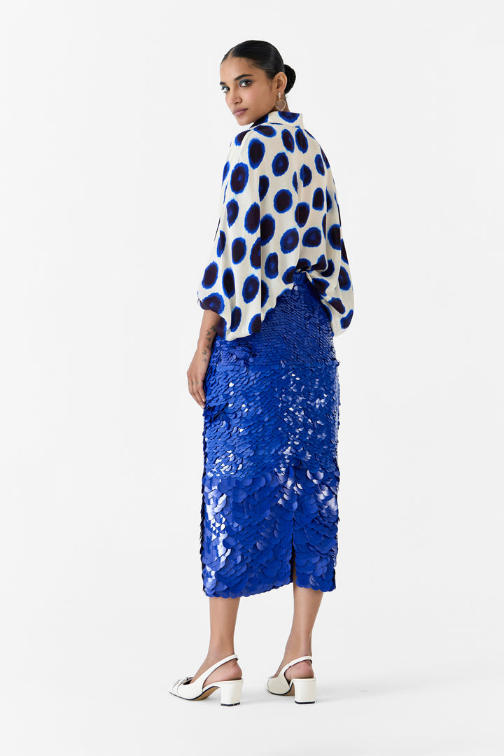 INDIGO BATWING SHIRT