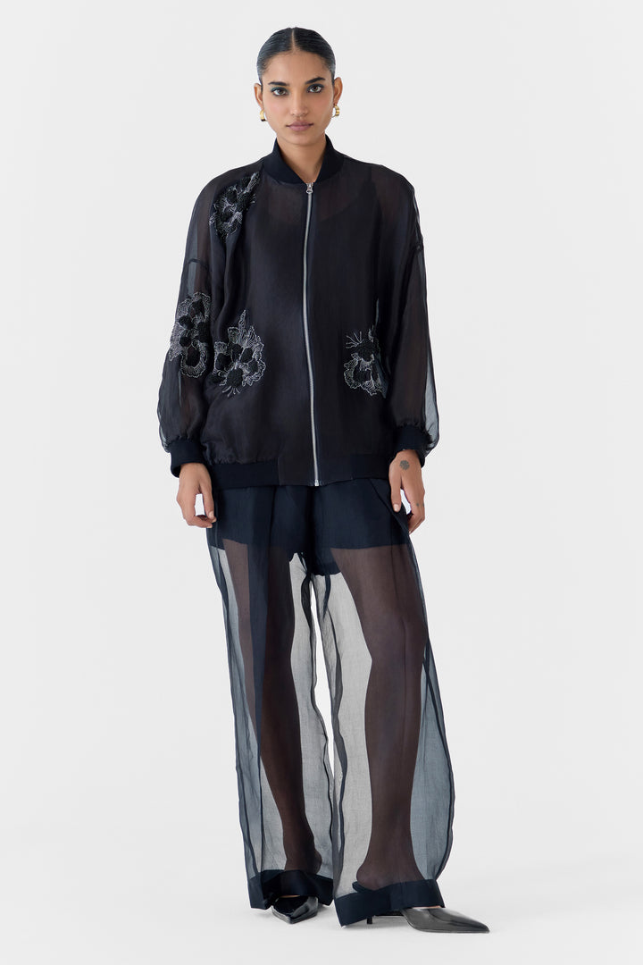 AJISAI ORGANZA TROUSERS