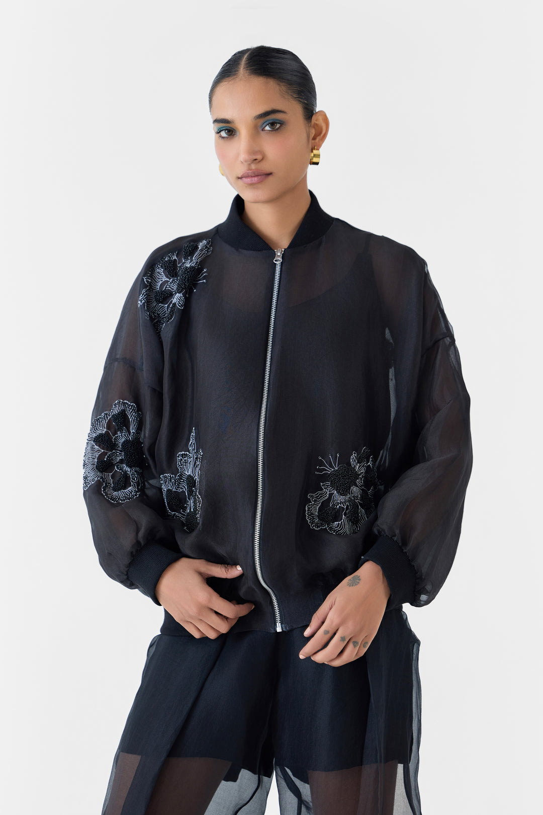 AJISAI ORGANZA BOMBER
