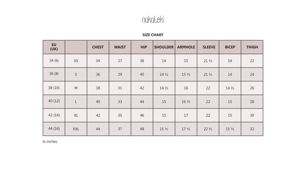 Size Chart (cm)