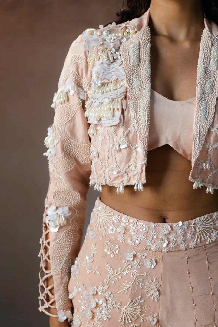 "Lighttrail" Jacket With Bustier &amp; "Seafold" Pants