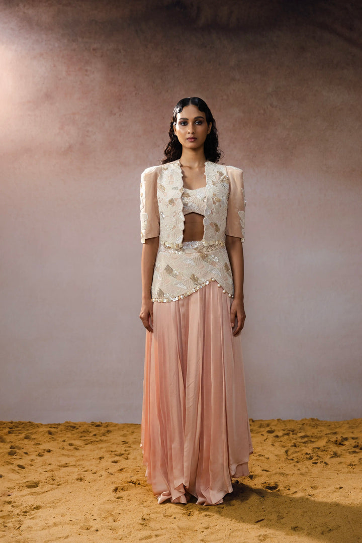 "Ivyshadow" Jacket With Bustier & Skirt