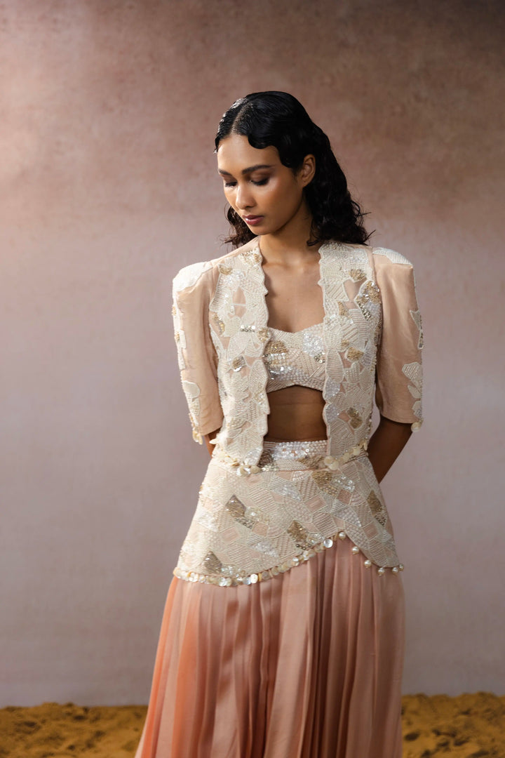 "Ivyshadow" Jacket With Bustier & Skirt