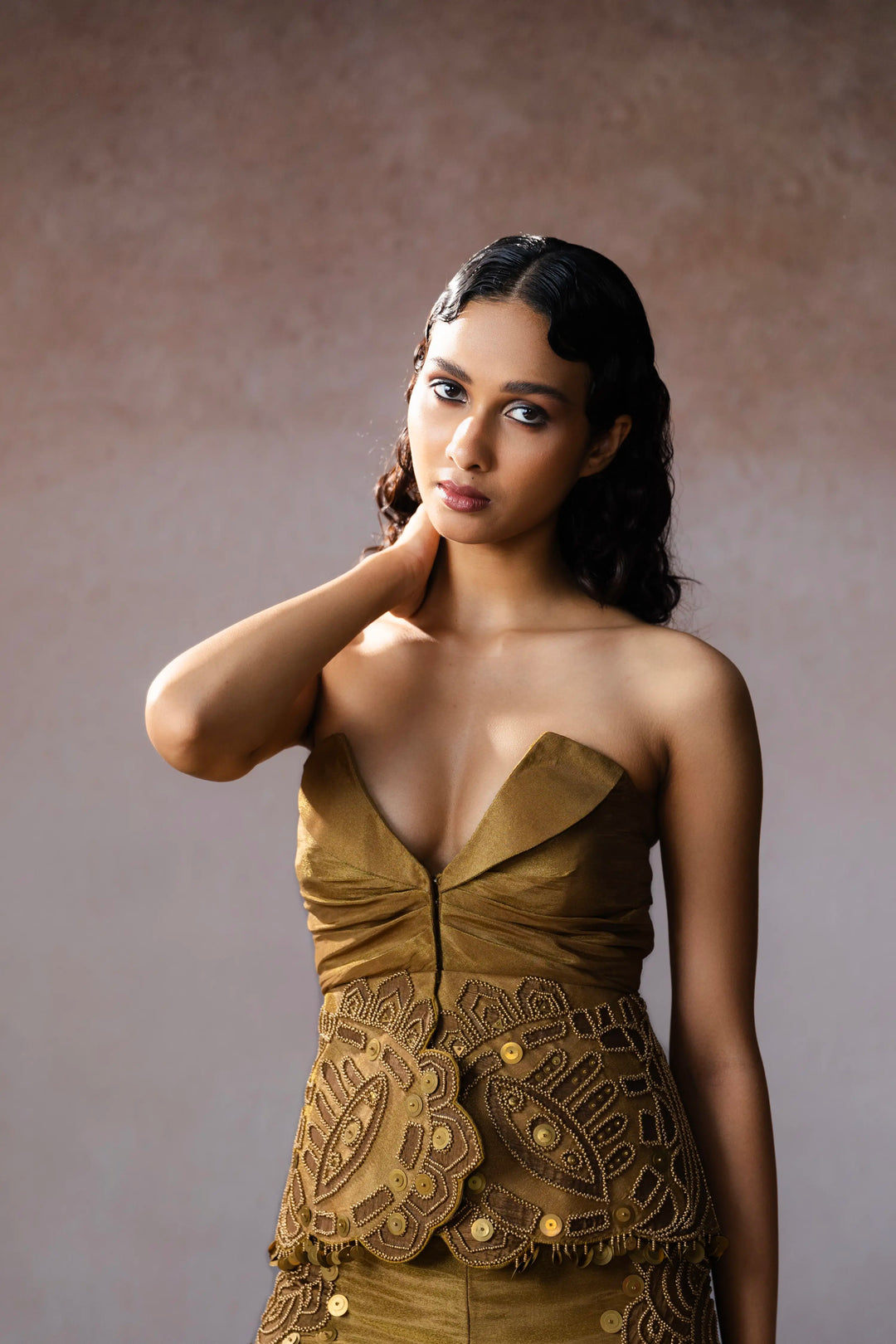 "Dustfrill" Corset Top With Embellished Pants