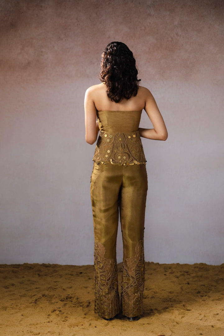 "Dustfrill" Corset Top With Embellished Pants