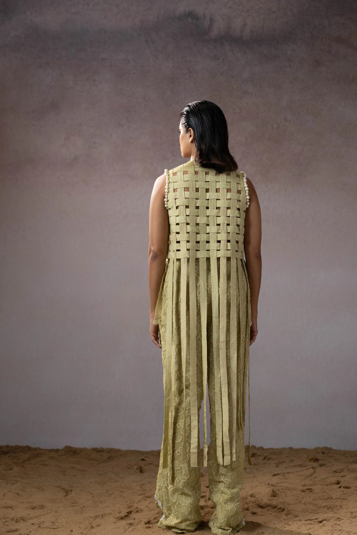 "Eirwyn" Jacket With bustier & embroidered Pants