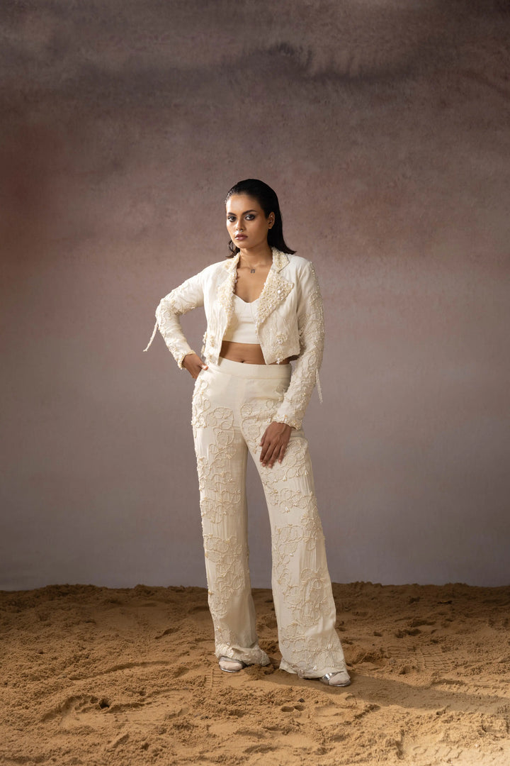 "Dawnwoven" Jacket with bustier & "Orac" pants