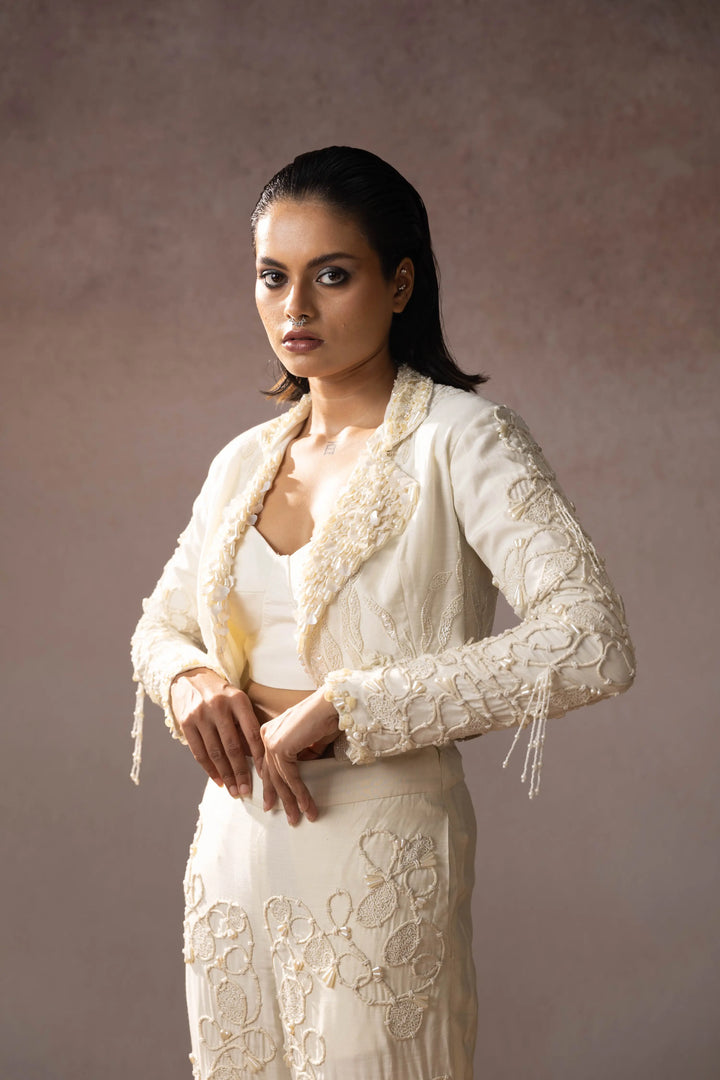 "Dawnwoven" Jacket with bustier & "Orac" pants