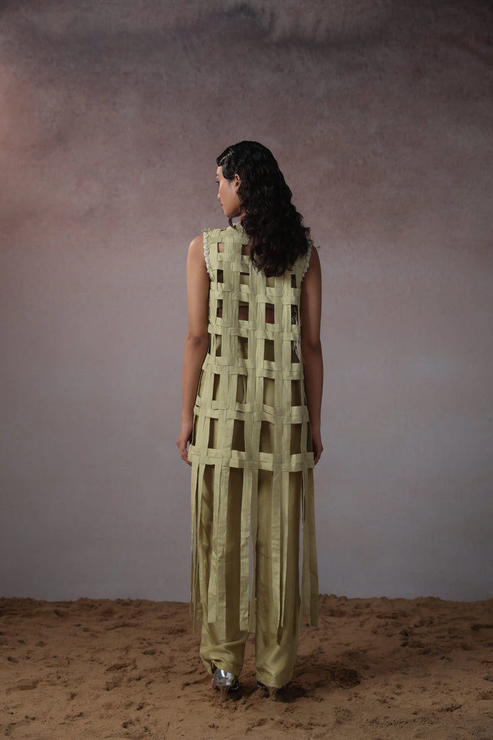"Ashenlace" jacket with bustier & Pants