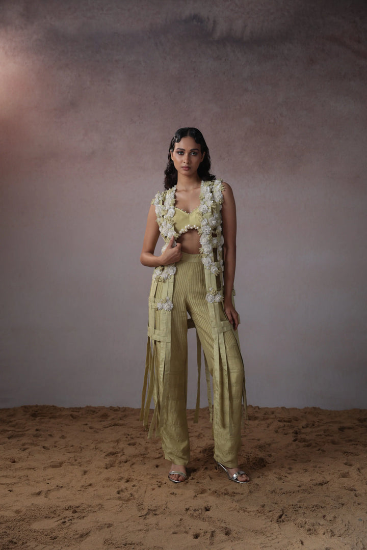 "Ashenlace" jacket with bustier & Pants