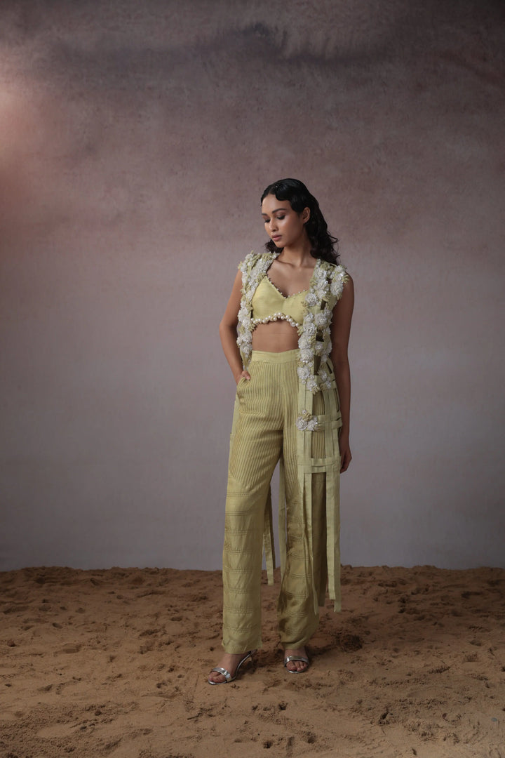 "Ashenlace" jacket with bustier & Pants