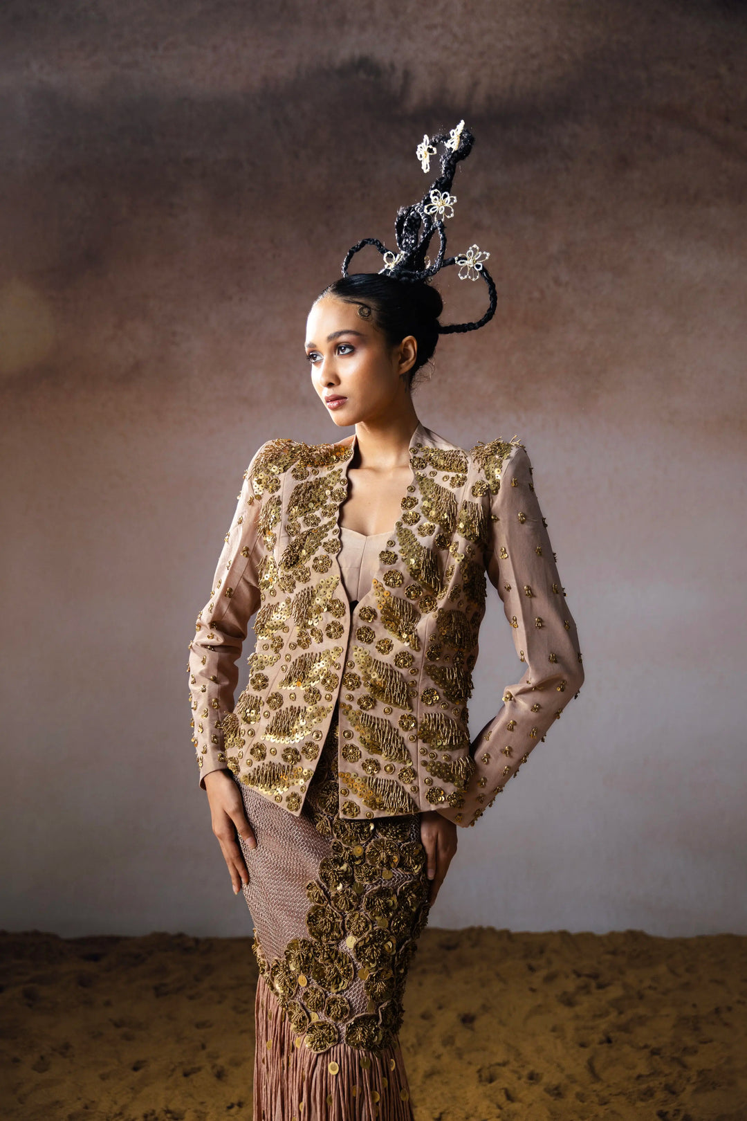 "Shroud" Jacket, bustier & "Brymere" skirt