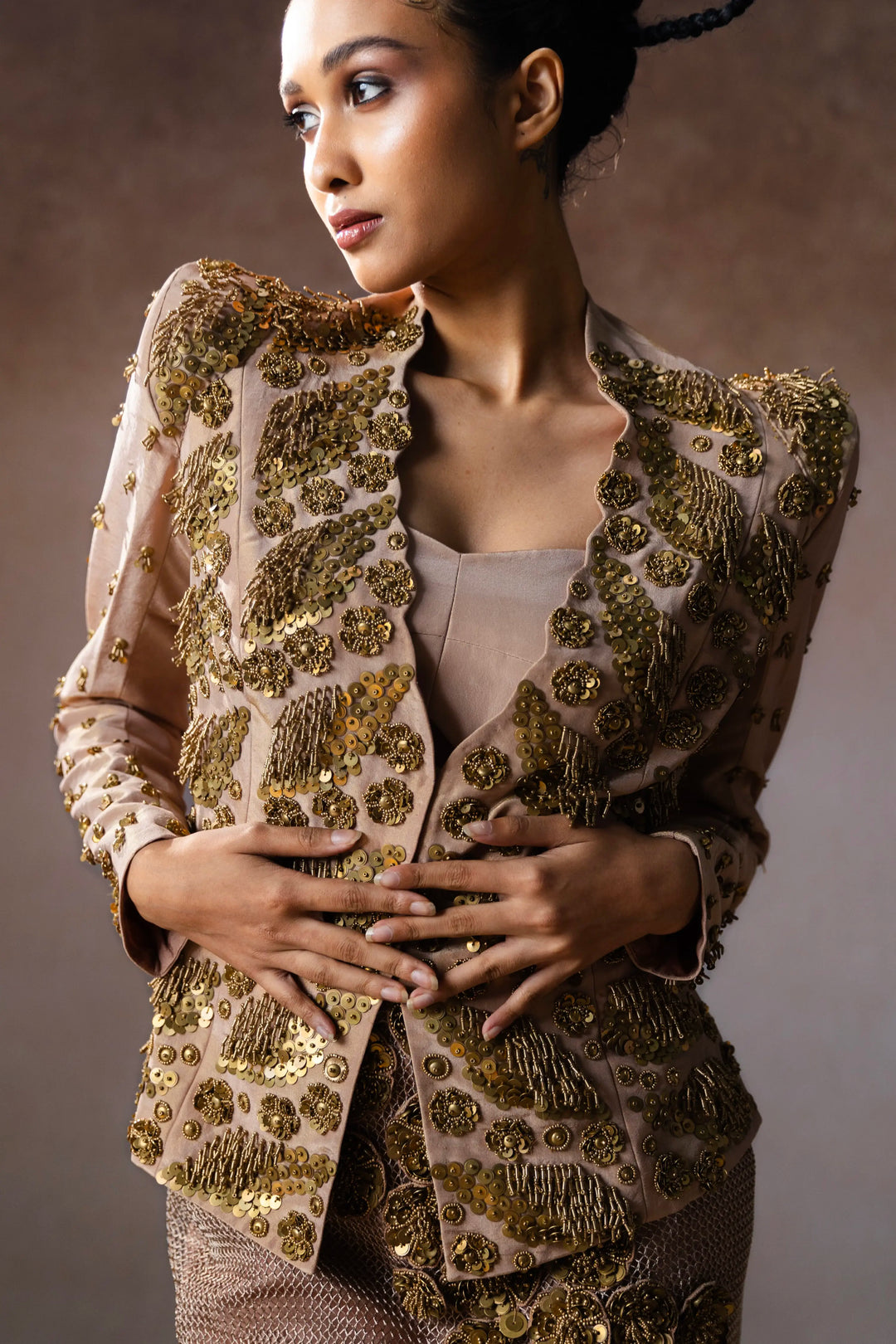 "Shroud" Jacket, bustier & "Brymere" skirt
