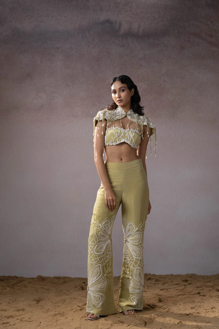 "Bracklin" Cape with Bralette & "Mossara" pants