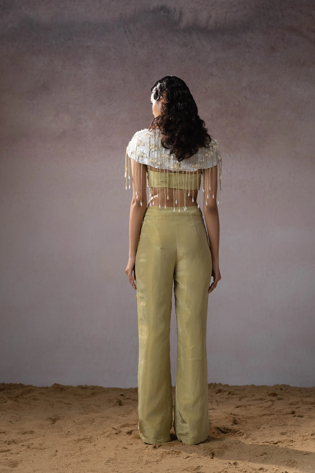 "Bracklin" Cape with Bralette & "Mossara" pants