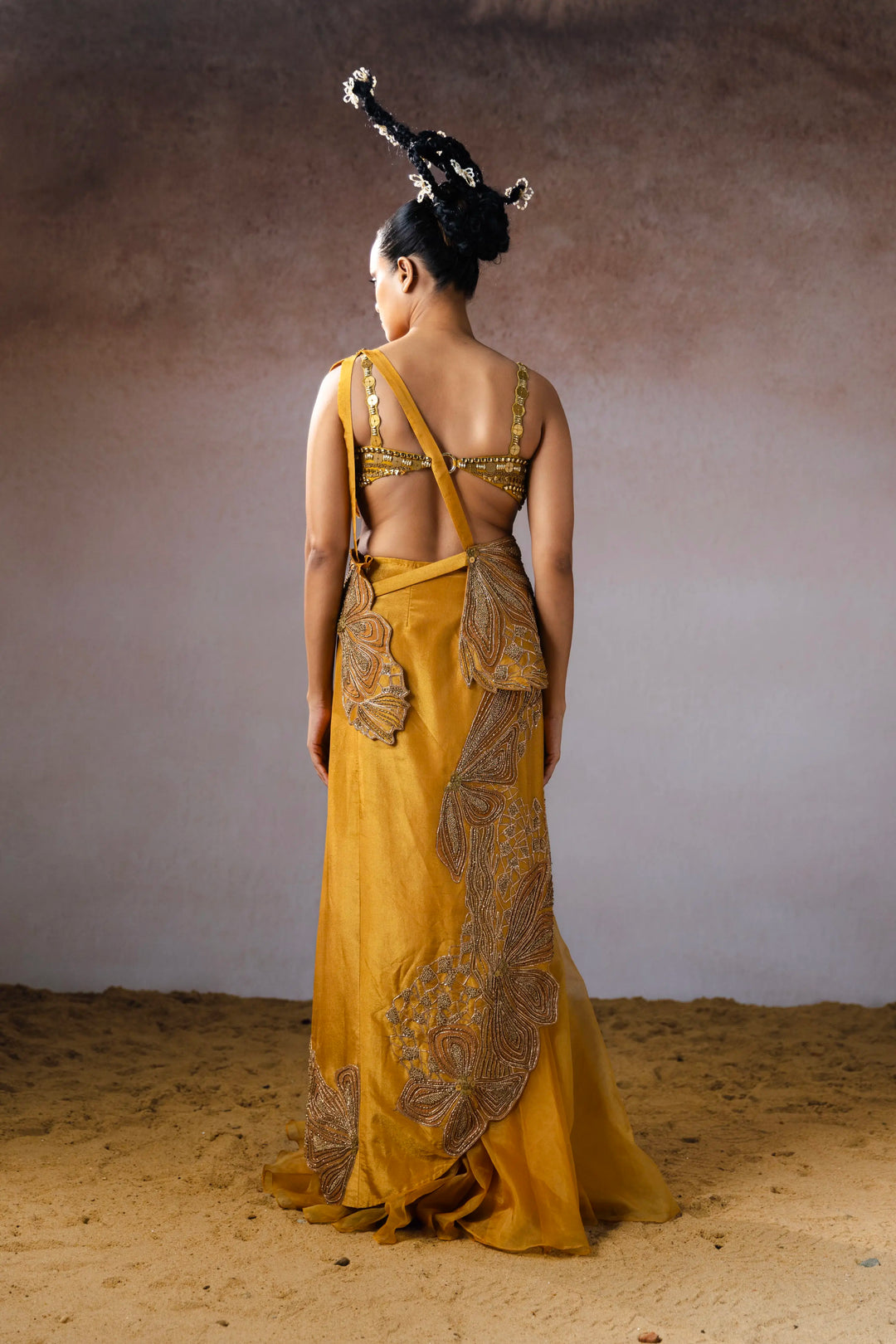 "Drevale" drape & skirt with bustier