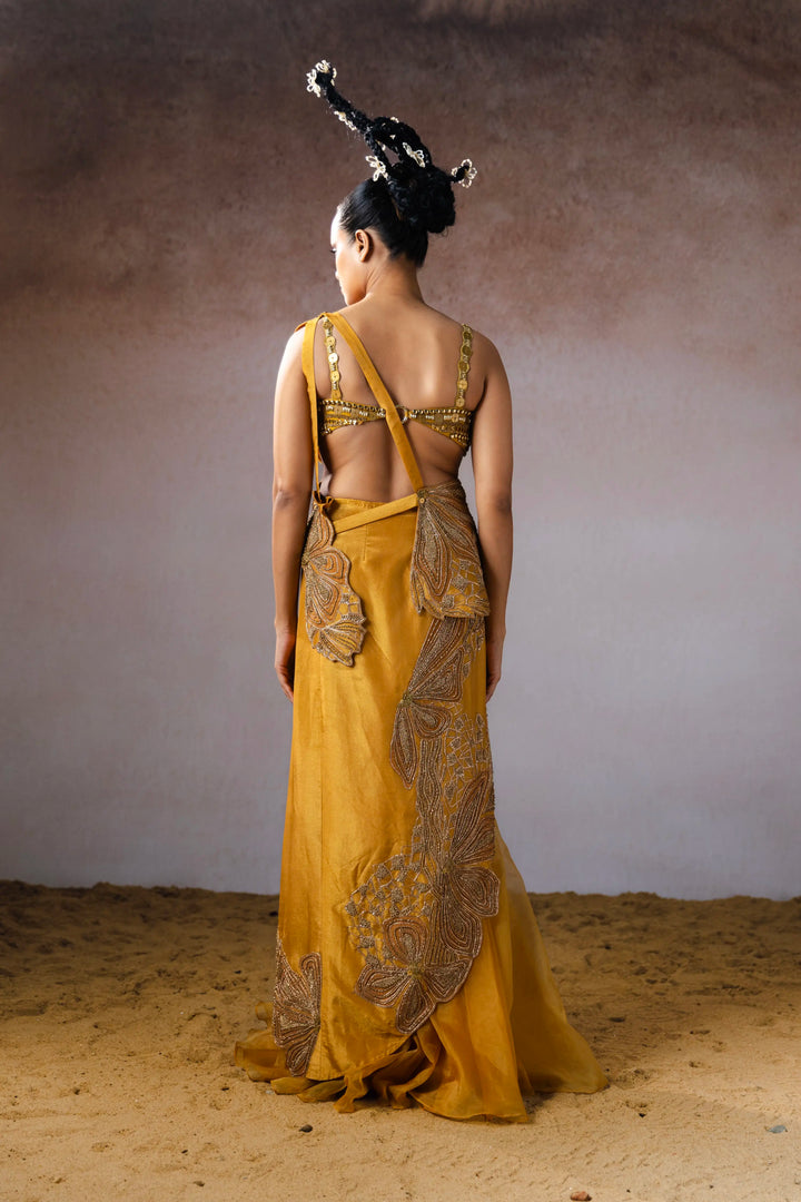 "Drevale" drape & skirt with bustier