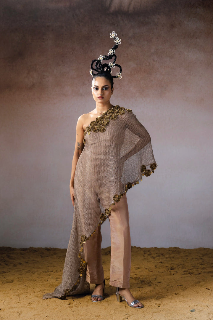 "Wired" cape, bustier & pants