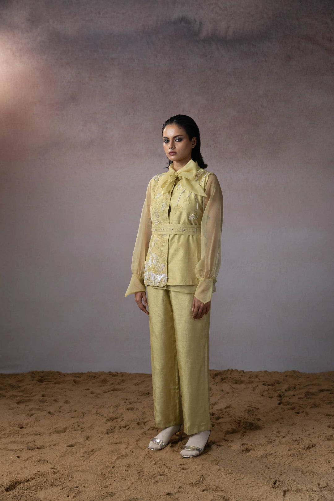 "Sagemute" jacket with belt, shirt & pants