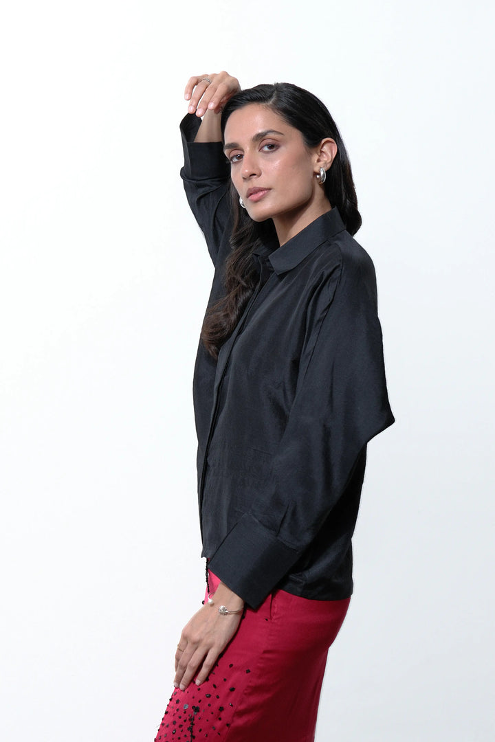 Black Silk Shirt