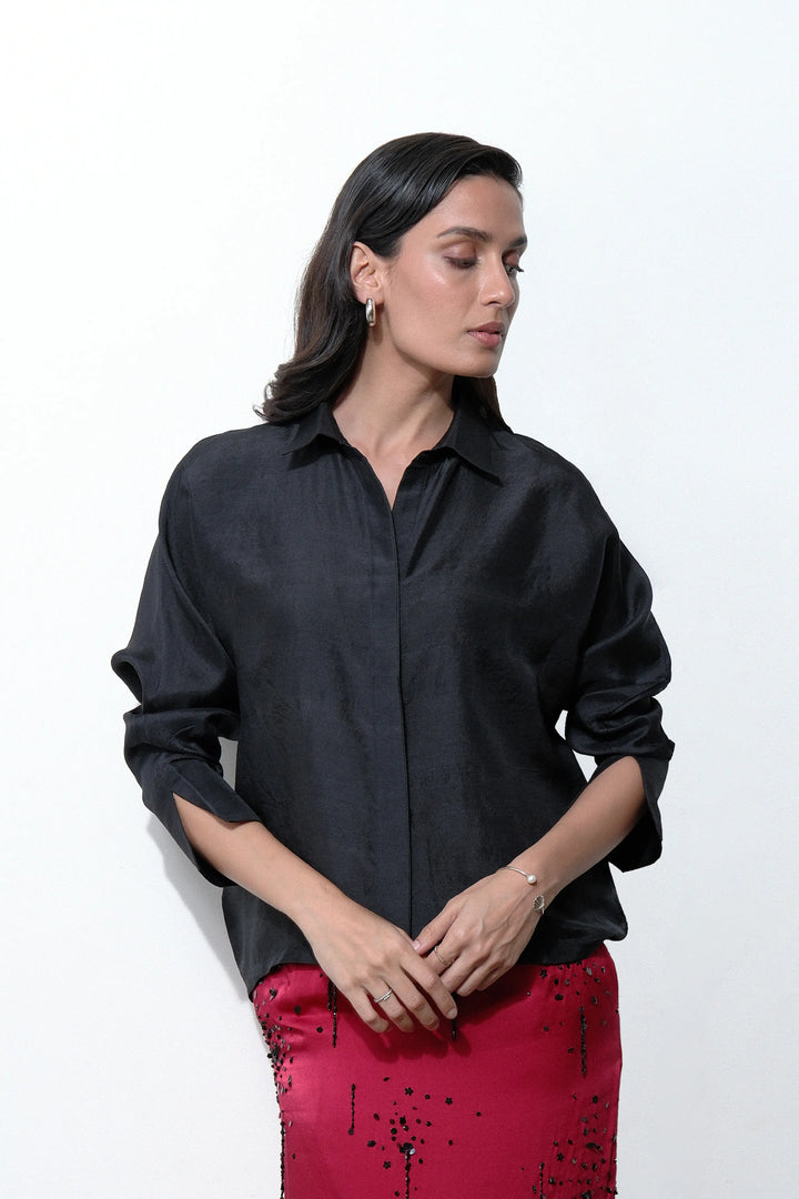 Black Silk Shirt