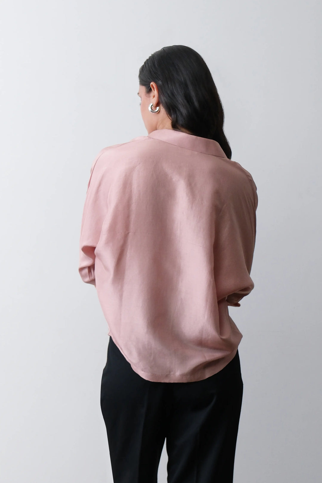 Dusty Pink Silk Shirt