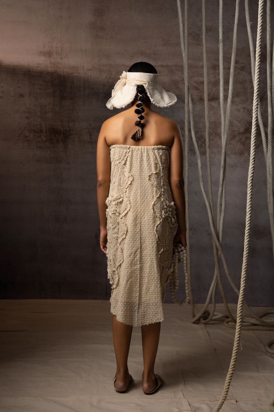 Ivory Crochet Tube Dress