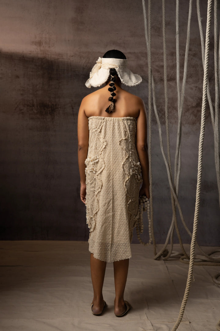 Ivory Crochet Tube Dress