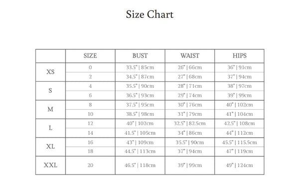 Size Chart (cm)